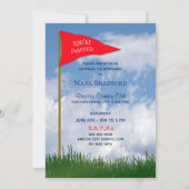 定年パーティー招待状、ゴルフクラブ/ボール 招待状 (裏面)