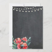 定年パーティー招待状 女性 花柄 招待状 (裏面)