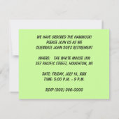 定年パーティー招待状 〜 安息のハンモックタイム！ 招待状 (裏面)