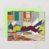 定年パーティー招待状 〜 安息のハンモックタイム！ 招待状 (正面/裏面)