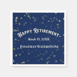 定年パーティー星 スタンダードカクテルナプキン