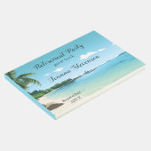 定年パーティー熱帯ビーチヤシの木 ゲストブック (コーナー)