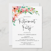 定年パーティー熱帯フローラモダンスクリプト (正面)