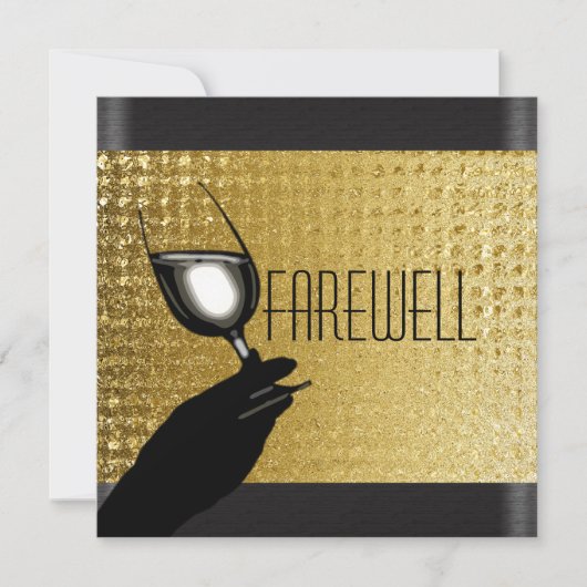 定年パーティー退職別カスタマイズ告 招待状 (正面)