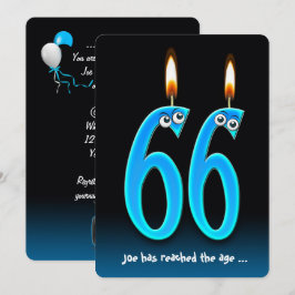 定年パーティー66招待状 招待状