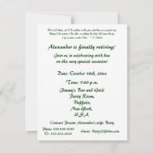 定年パーティー - 穏やかな木/名言付き 招待状 (裏面)