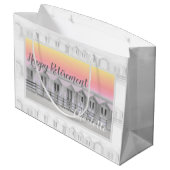 定年ビーチ小屋アットサンセットラージ抱き枕 ラージペーパーバッグ (裏面アングル)