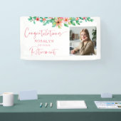 定年フローラ熱帯写真スクリプトおめでとう 横断幕 (トレードショー)