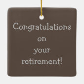 定年ユーモアセラミックオーナメントギフト セラミックオーナメント (裏面)