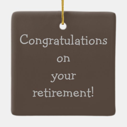 定年ユーモアセラミックオーナメントギフト セラミックオーナメント (裏面)