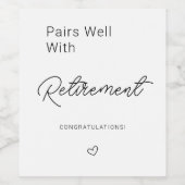 定年ワインラベルギフト、おもしろいアイディア ワインラベル (シングルラベル)