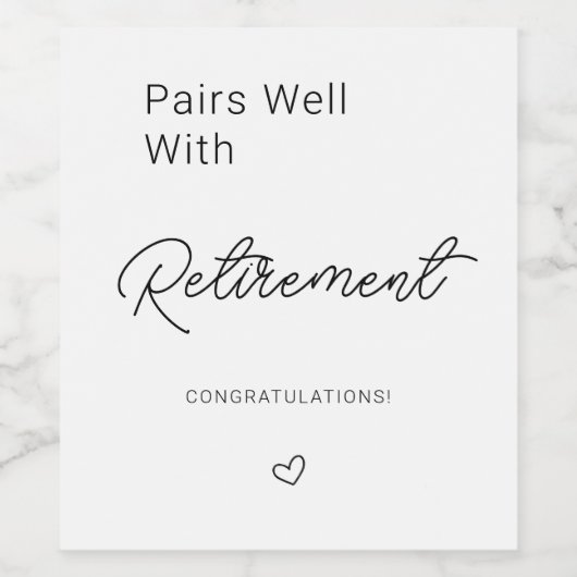 定年ワインラベルギフト、おもしろいアイディア ワインラベル (シングルラベル)