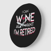 定年ワイン愛好家はワインが欲しい ラージ壁時計 (傾斜)