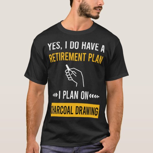 定年引退後の絵を描く生活 Tシャツ (正面)