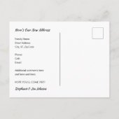 定年後 フロリダのビーチシーン 新しい住所 案内ポストカード (裏面)