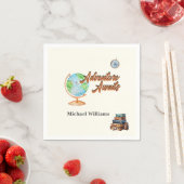 定年旅行の冒険が地球を待つ スタンダードカクテルナプキン (インサイチュ)