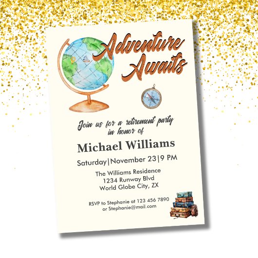 定年旅行の冒険が地球を待つ 招待状