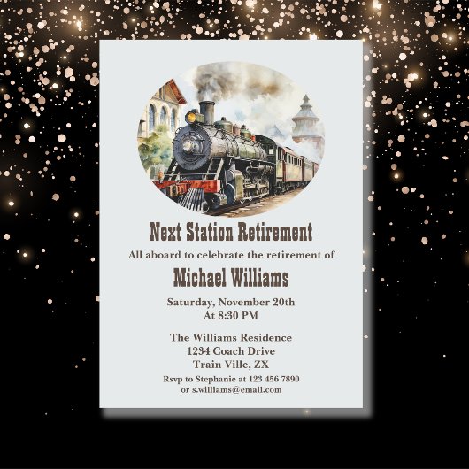 定年旅行 ローリングパーティー電車 次の駅は 招待状