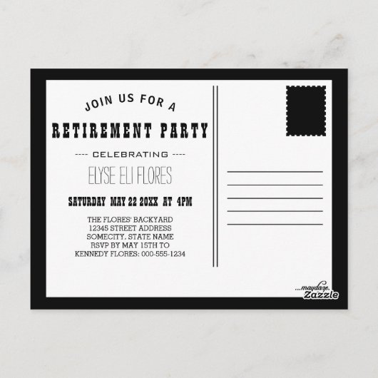 定年生活に飛び込む ポストカード (裏面)