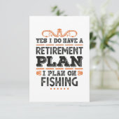 定年計画 フィッシング ギフト ユニーク カード (スタンド正面)