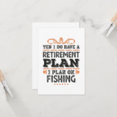 定年計画 フィッシング ギフト ユニーク カード (正面/裏面インサイチュ)