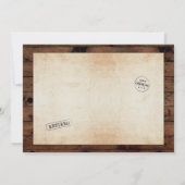 定年記念写真 ウッド ラスティックパーティー招待状 招待状 (裏面)