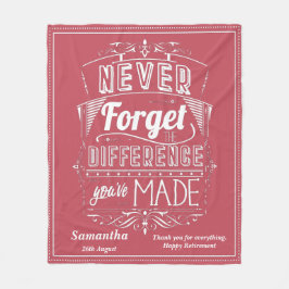 定年賞決してサーモン忘れクピンク フリースブランケット