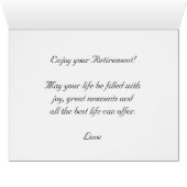 定年退職おめでとうございます！湖で釣りをするフラインゴーと男性 (内部横(下))