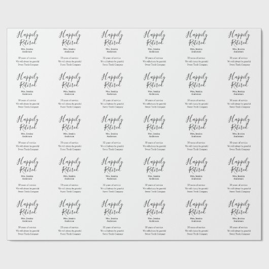 定年退職おめでとう　名前　勤続年数　退職しました ラッピングペーパー (フラット)