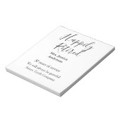 定年退職おめでとう　名前　勤続年数　退職 ノートパッド (回転)