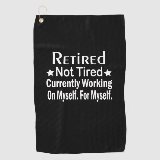定年退職しても元気 Funny Retirement  ゴルフタオル (正面)