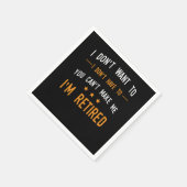 定年退職しなくて退職したもおもしろいいい スタンダードカクテルナプキン (角)