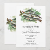 定年退職のお祝い招待状 フィッシングパーティー 招待状 (正面/裏面)