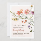 定年退職のお祝い ガーデンパーティー サマーセレモニー 招待状 (正面)