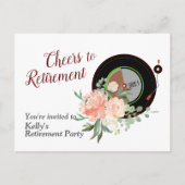 定年退職パーティの招待状はがき インビテーションポストカード (正面)