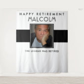 定年退職パーティー背景バナー タペストリー (正面)