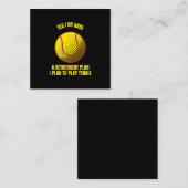 定年退職後のテニスボールおもしろいスポーツをテニスする コーリングカード (正面/裏面)