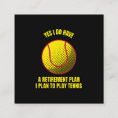 定年退職後のテニスボールおもしろいスポーツをテニスする コーリングカード (正面)