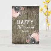 定年退職 おしゃれな木と花 カード (黄色い花)