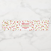 定年退職 おめでとう 赤と金のコンフェッティ ペットボトルラベル (シングルラベル)