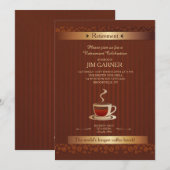 定年退職 コーヒーカップ 招待状 (正面/裏面)