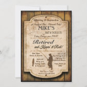 定年釣りパーティー招待状 招待状 (正面)