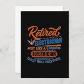 定年電気工 - 電工のプレゼント ノートカード (正面/裏面)