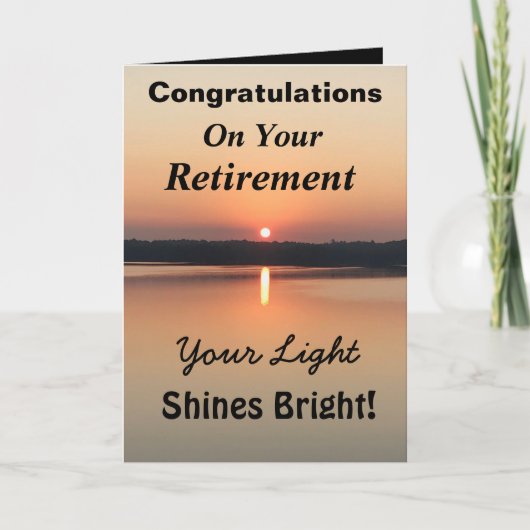 定年 おめでとう 夕焼けの輝き カード (正面)