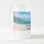 定年 – 美しい フロストグラスビールジョッキ (正面左)