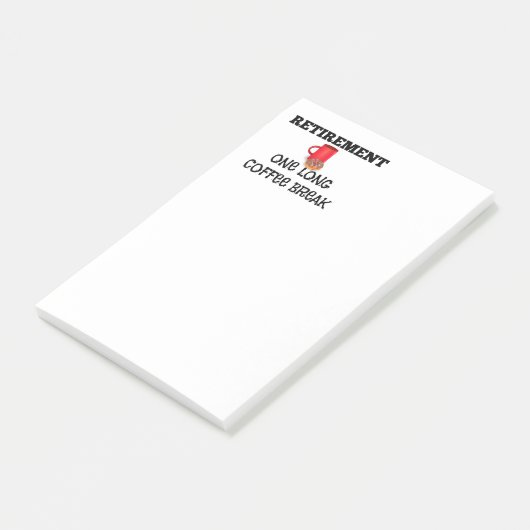 定年 – One Long Coffee Break ポストイット (アングル)