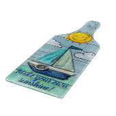 定形ガラスまな板の流木のビーチのデザイン カッティングボード (角)