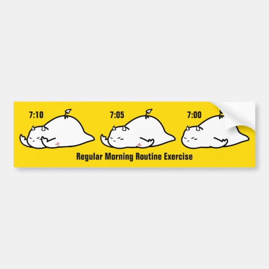 定朝ルーチンエクササイズ バンパーステッカー (正面)