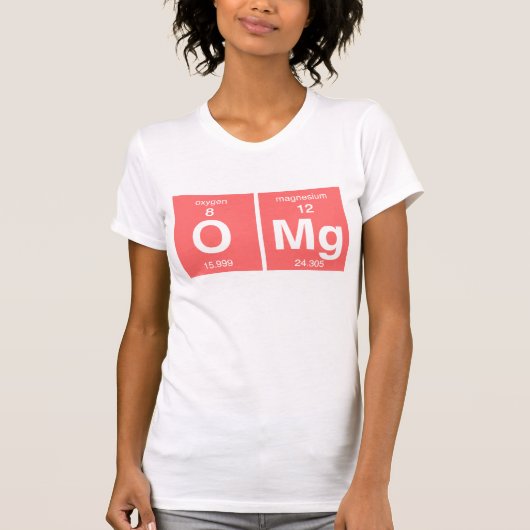 定期おもしろい表「OMG」 Tシャツ (正面)