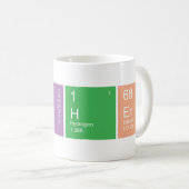 定期カラフル表科学先生 コーヒーマグカップ (正面右)